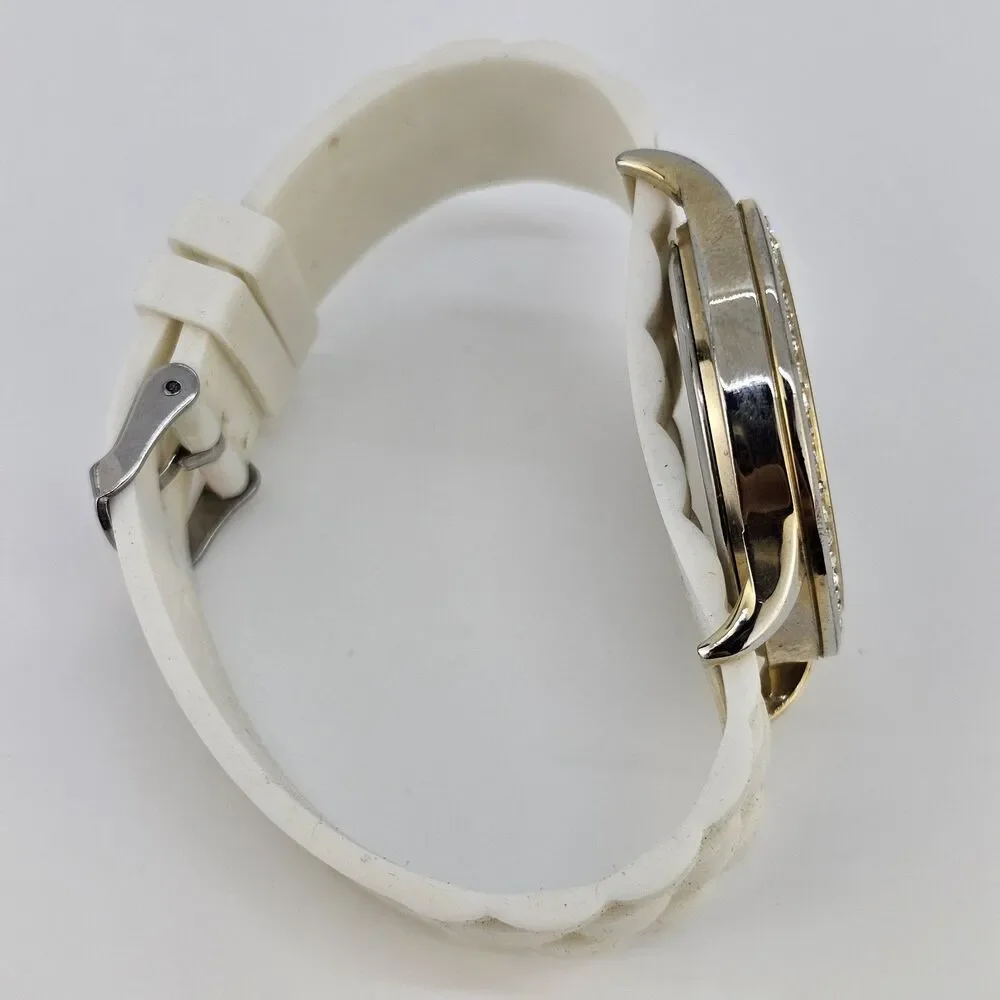 40MM‎ Women's Animal Print Dial Watch White Plastic Band New Battery